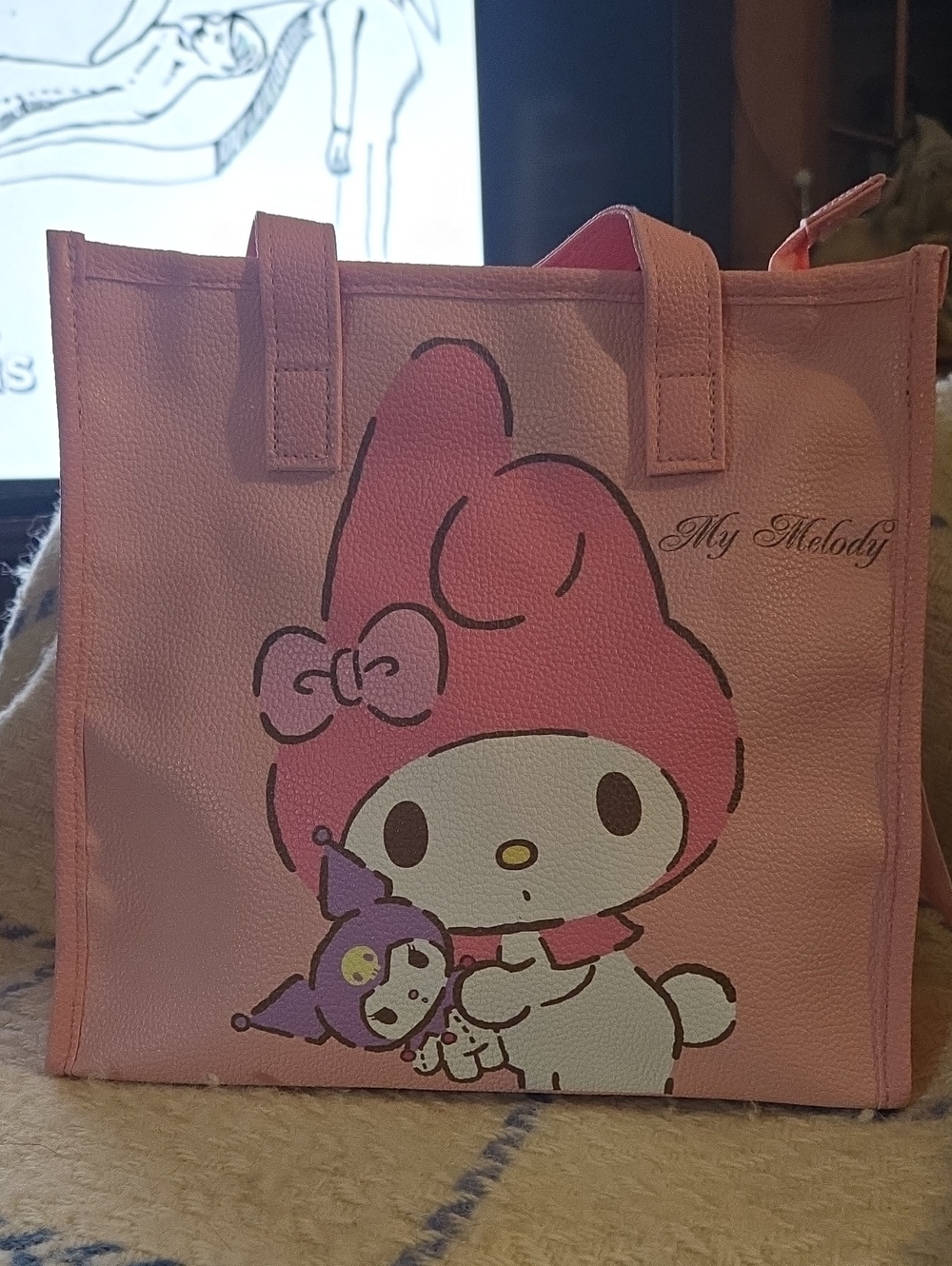Sanrio My Melody Faux Leather Bag - Soft Pink